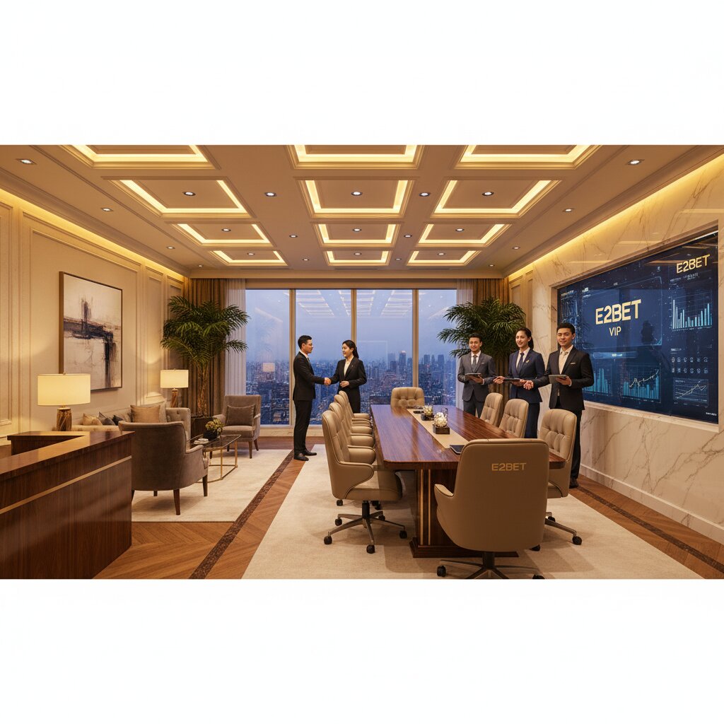 Văn phòng E2BET VIP sang trọng với nhân viên chuyên nghiệp