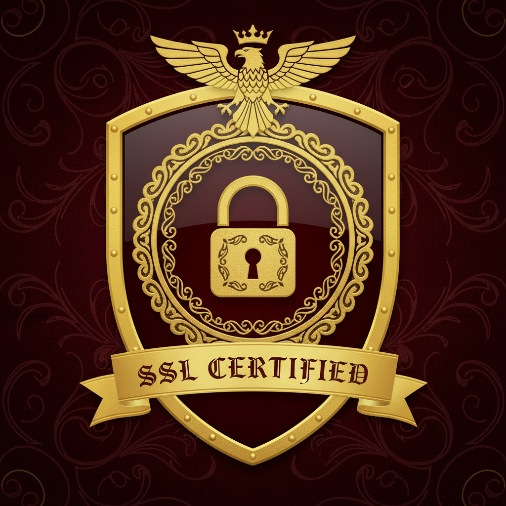 SSL Secure với khóa vàng đồng